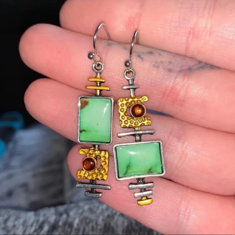 💚 Unique BOHO Trendy Vintage Style Earrings 💚 - Picture 3 of 4